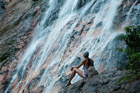 Woman Near Waterfalls · Free Stock Photo