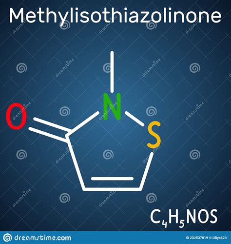 Methylisothiazolinone Mit Mi Molecule It Is Preservative Powerful