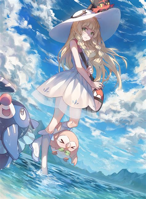 Lillie Rowlet Popplio And Litten Pokemon And More Drawn By