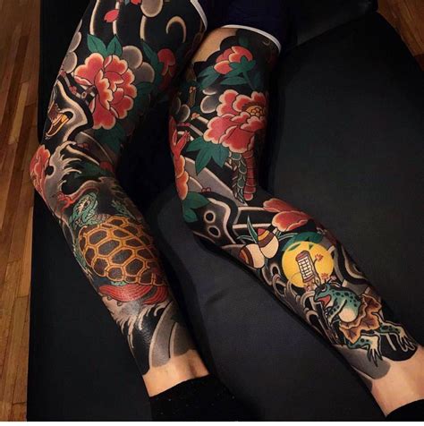 Traditional Japanese Leg Sleeve Tattoos Best Tattoo Ideas