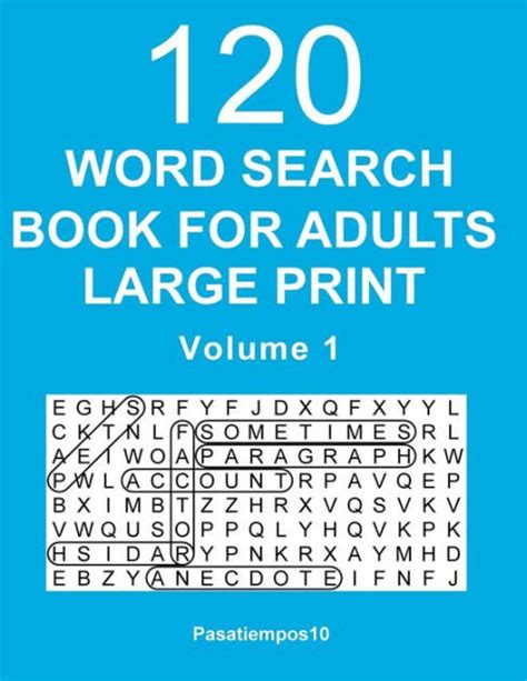 Word Search Book For Adults Large Print 120 Puzzles