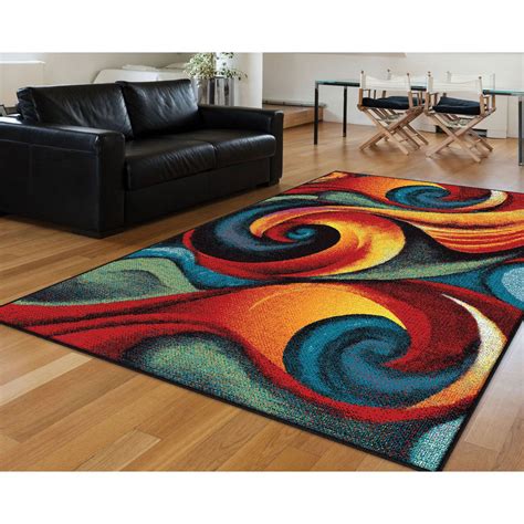 Modern Colorful Rug For Living Room Contemporary Area Rugs Geometric