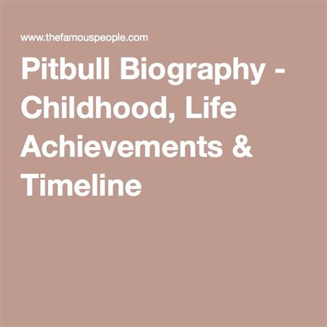 Pitbull Biography Pitbulls Biography Childhood