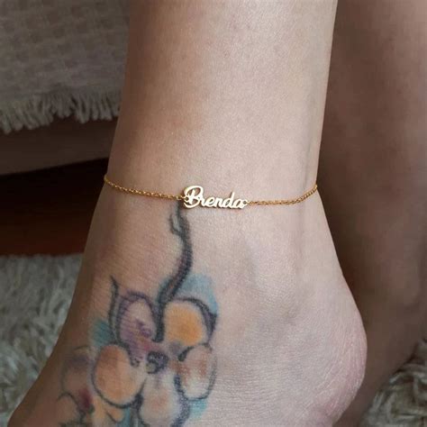 Women Fashion Personalized Name Anklet Leg Jewelry Stainless Etsy