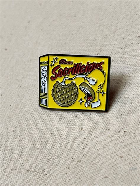 Die Simpsons Homer Simpson Mmm Sacrilicious Metall Emaille Pin Etsy