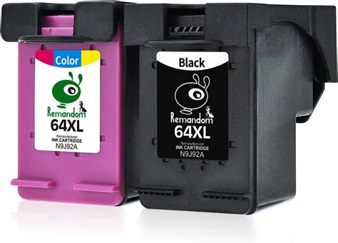 2pack Remandom For Hp 64xl Remanufactured Ink Cartridge High Yield