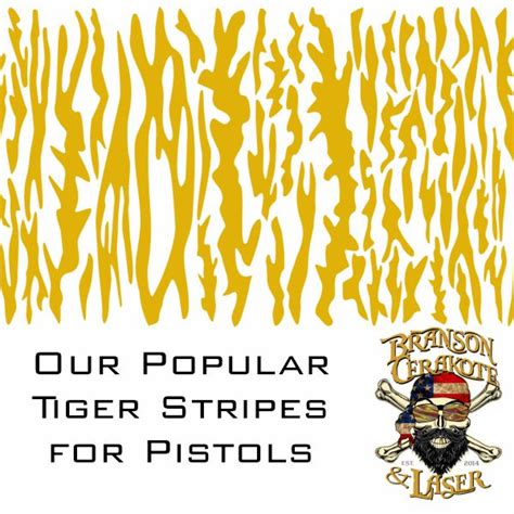 Tiger Stripe Camo Stencil Pistol Branson Cerakote Laser