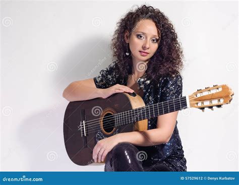 Woman Guitarist And Singer Stock Photo Image Of Play 57529612