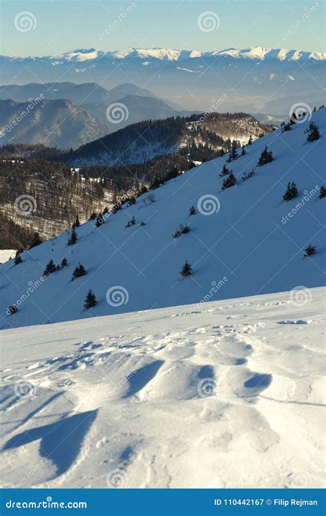 Slovak Winter Landscape In The Mountains Of Mala Fatra Stock Image