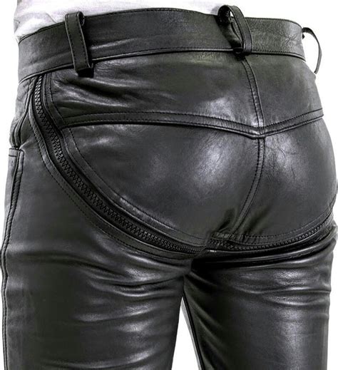 Leatherpants With Zip Mens Leather Clothing Mens Leather Coats