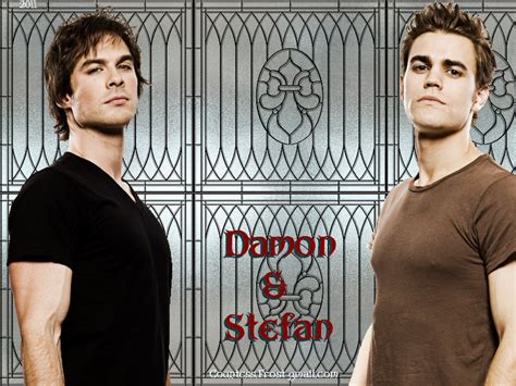 Damon And Stefan The Vampire Diaries Tv Show Wallpaper 20067850 Fanpop