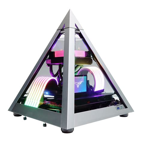 Azza Pyramid 804v Gaming Cnc Atx Case Tempered Glass Aluminum Frame