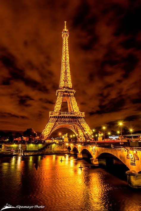 Eiffel Tower And Seine River Night Time By Alpamayophoto On 500px