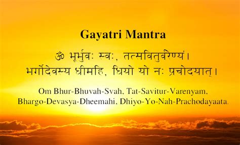 Importance Of Gayatri Mantra Gayatri Mantra Significance