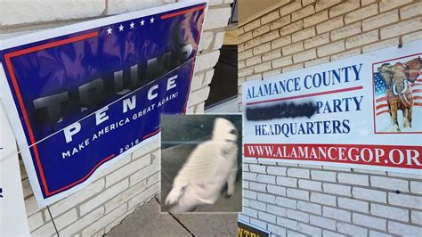 Alamance County Gop Headquarters Vandalized Suspect Wanted