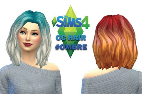 The Sims 4 Cc Ombre Hair Maxis Match