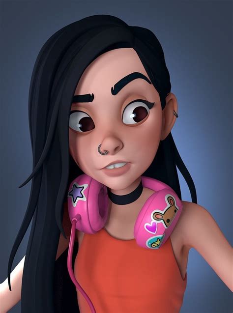 Pin By D H On Cgcharacter Cartoon Character Design Female Character