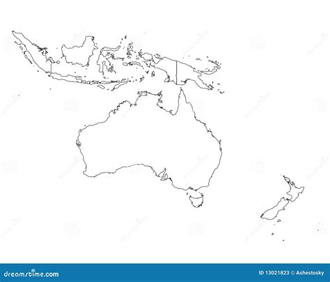 Mapa Do Esboço De Oceania Ilustração Do Vetor Ilustração De Tropical