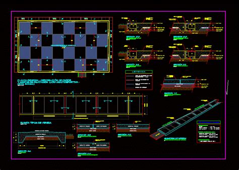 Losa Deportiva En AutoCAD Librería CAD