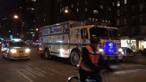 Nypd Esu Truck 2 Patrolling On Broadway On The Upper West