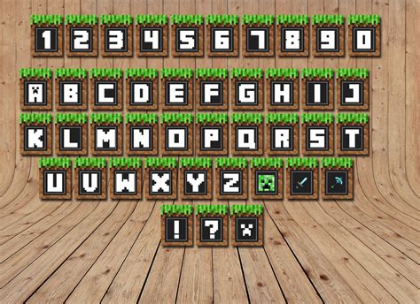 The world itself is filled with everything from icy mountains to steamy jungles, and there's always something new to explore, whether it's a witch's hut or an interdimensional portal. Minecraft Banners Printable Alphabet - | LittleLight