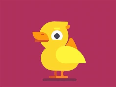Cute Duck Sticker Motion Design Animation 2d Character Animation