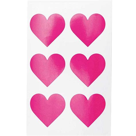 Pink Heart Stickers Valentines Stickers Pretty Little Party Shop