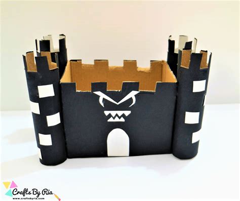 Haunted House Craft For Kids From Old Cardboard Box