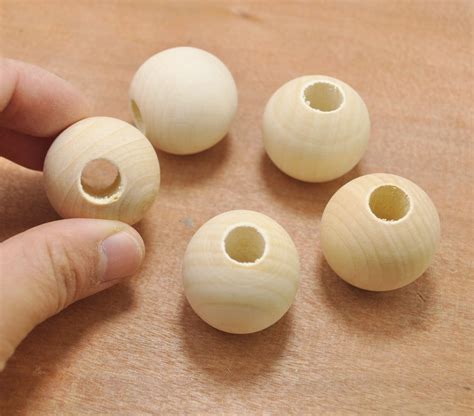 Beads Craft Round Ball Beads 10mm Big Hole Middle 10 Piece 30mm Large