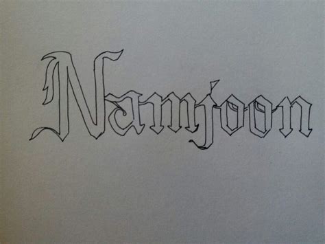Namjoon Name Calligraphy Armys Amino