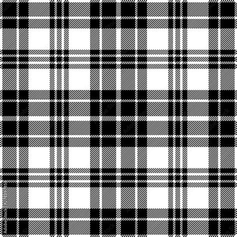 Black And White Tartan Plaid Pattern Flannel Textile Pattern
