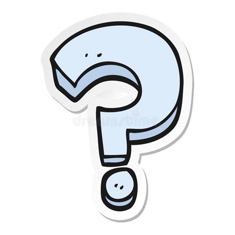 sticker of a cartoon question mark stock vector illustration of quirky sticker 150404602
