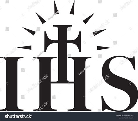 Ihs Christogram Icon Sign Jesus Religious Stock Vector Royalty Free