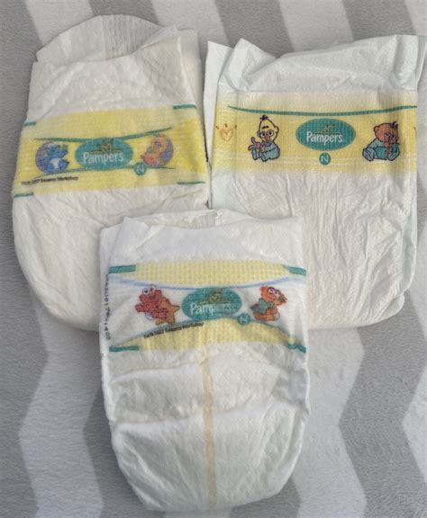 Vintage Pampers Diaper Single Sesame Street Wrapped Newborn Oscar