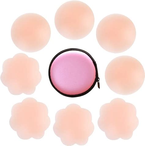 JL LJ Silicone Nipple Covers 4 Pairs Women Reusable Adhesive Breast
