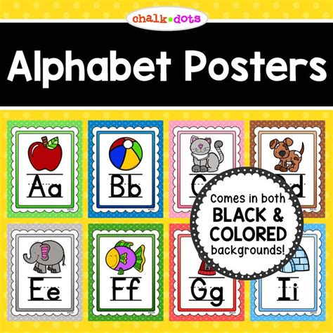 Alphabet Posters Beginning Sounds Back To School Classroom Decor