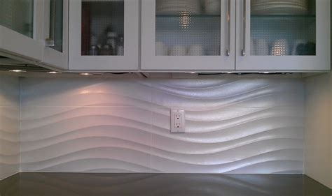 Kitchen Backsplash Wave Panel Tile Contemporary Kitchen Austin