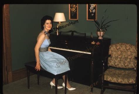 Pretty Woman Dress Fashion Piano 1960s 35mm Slide Kodachrome Ebay