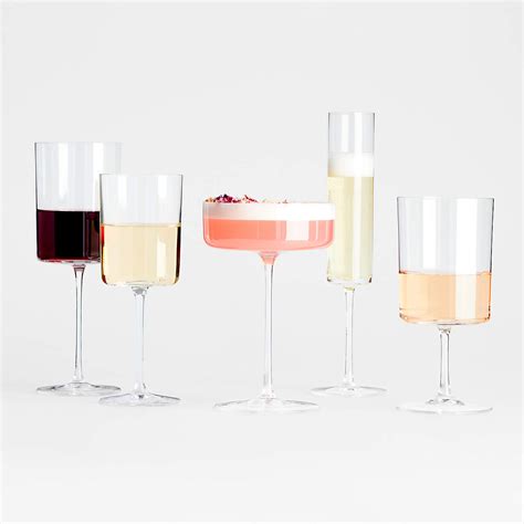 Edge Square Wine Glasses Crate And Barrel Canada