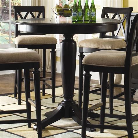 Cushioned seat with light brown textured polyester upholstery. Counter Height Round Table And Chairs | Stuhlede.com | Bar ...