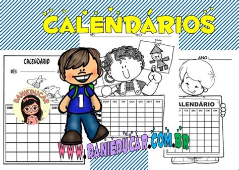 Calendários Para Imprimir Dani Educar