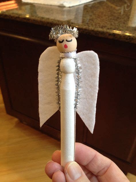Angel Clothespin Christmas Angel Ornaments Angel Crafts