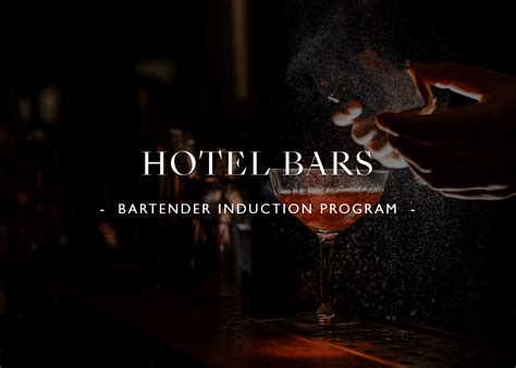 Bartender Induction Program Hotel Bars Sip