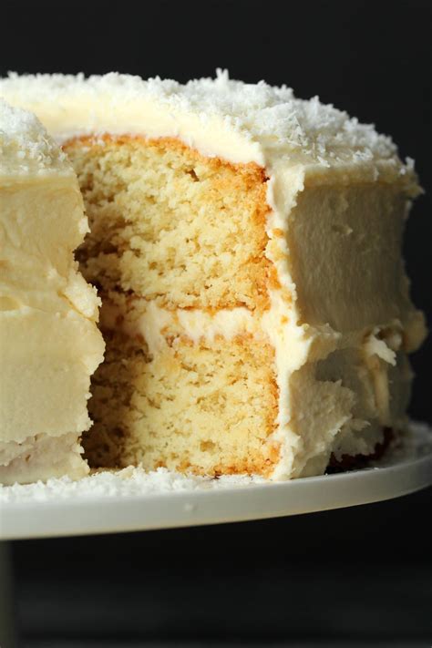 Fabulously Coconutty Two Layered Vegan Coconut Cake Topped With A Decadent Coconut Rum Frosting