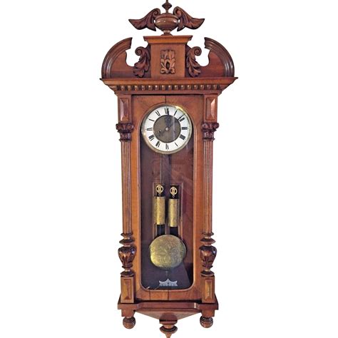 Antique 1885 Gustav Becker Vienna Regulator Wall Clock Time And Strike