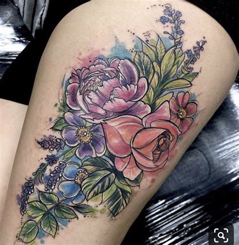 Thigh Floral Tattoo Flower Thigh Tattoos Floral Tattoo Forearm
