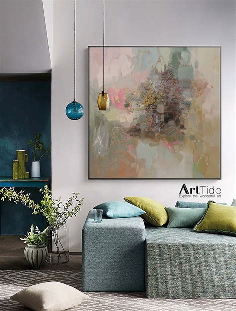Large Abstract Landscape Paintingabstract Colorful Wall Etsy