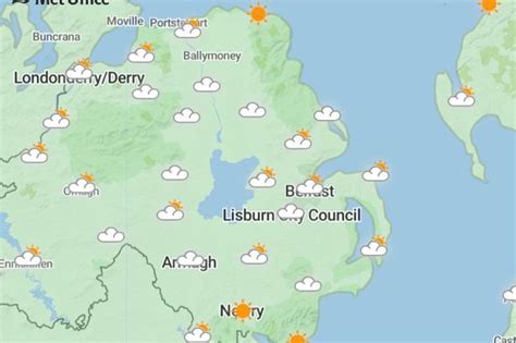 Northern Ireland Weather Forecast Warm Temperatures Forecast For