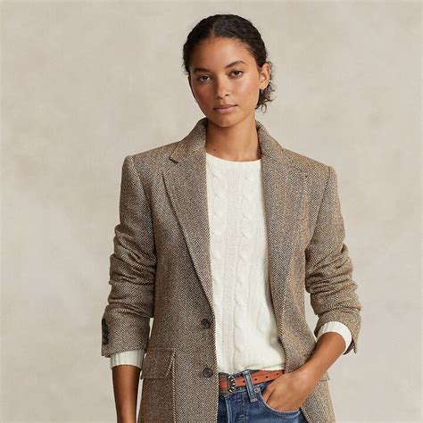 Ralph Lauren Herringbone Linen Blend Blazer ShopStyle