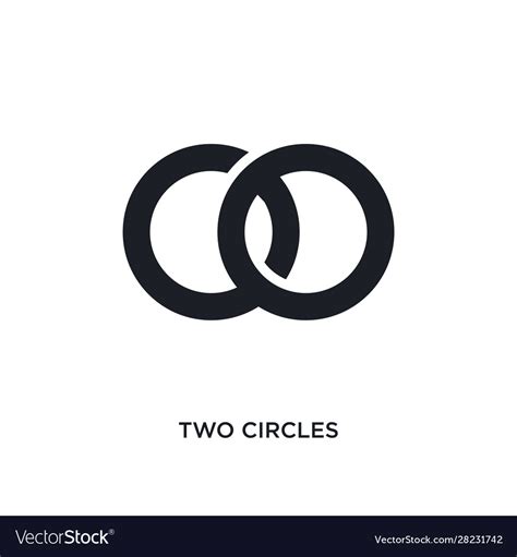 Two Circles Isolated Icon Simple Element From Vector Image